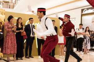 Some brands provided a more interactive experience past cocktails and canapes, such as Cartier who had their dancing bell boys perform throughout the night.