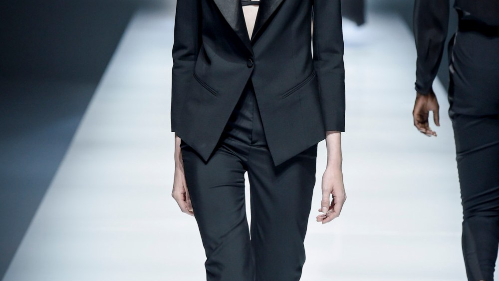 Model on the catwalk
