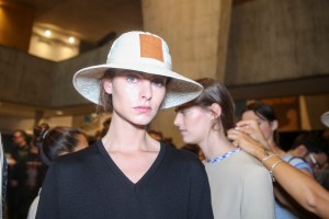 Backstage at Loewe RTW Spring 2018