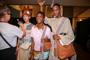 Backstage at Loewe RTW Spring 2018