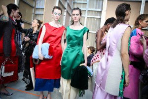 Backstage at Marni RTW Spring 2018