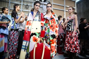 Backstage at Marni RTW Spring 2018
