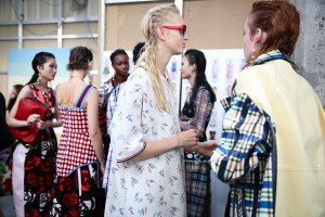Backstage at Marni RTW Spring 2018