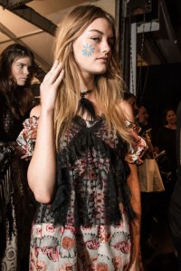 Backstage at Anna Sui RTW Spring 2018