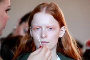 Model backstageDelpozo show, Backstage, Spring Summer 2018, New York Fashion Week, USA - 13 Sep 2017