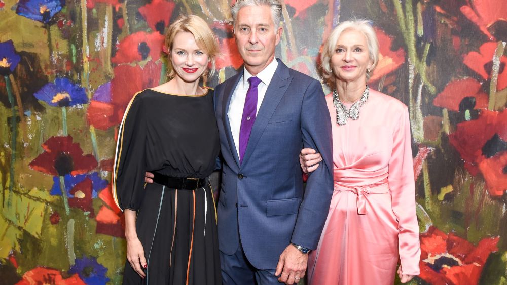 Naomi Watts, David Kratz, Eileen Guggenheim'Take Home a Nude' annual auction and dinner, Inside, New York, USA - 11 Oct 2017
