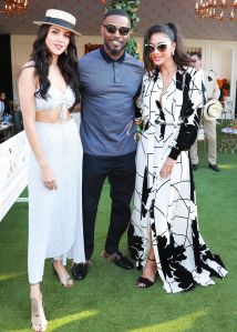 Eiza Gonzalez, Jamie Foxx, Nicole ScherzingerVeuve Cliquot Polo Classic, Inside, Los Angeles, USA - 14 Oct 2017
