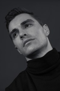 Officine Generale’s wool turtleneck and Levi’s Made & Crafted’s cotton denim jeans.