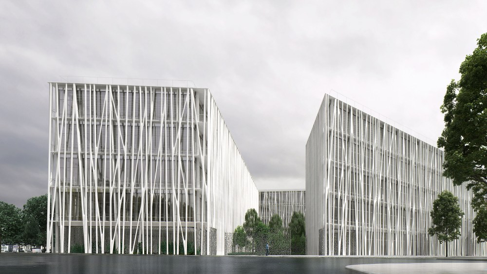 Rudy Ricciotti’s design for the future Chanel Métiers d’Art establishment near Paris.