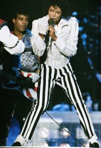 Singer Michael Jackson, performs during "Victory Tour" July 1984 in the USAMichael Jackson Victory Tour, USA