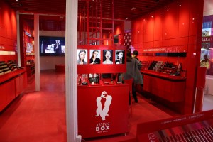 The Armani Box pop up shop in Soho.