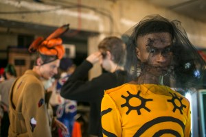 Backstage at Charles Jeffrey Loverboy Men's Fall 2018