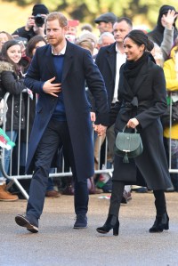 Prince Harry and Meghan Markle (in Stella McCartney) at Cardiff Castle