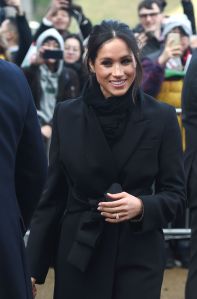 Prince Harry and Meghan Markle (in Stella McCartney) at Cardiff Castle