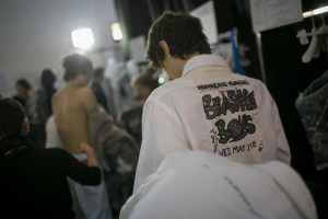 Backstage at Off-White Men's Fall 2018