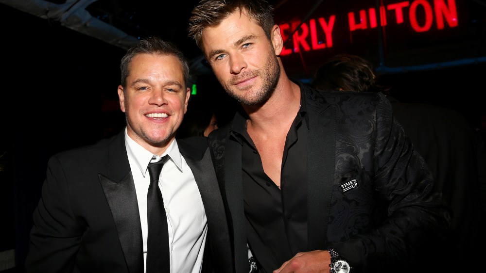 Matt Damon and Chris HemsworthAmazon Golden Globes After Party, Inside, Los Angeles, USA - 07 Jan 2018