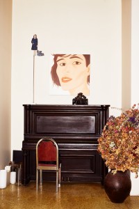A cutout and painting by Katz in his studio-residence.