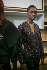 Backstage at Christopher Kane RTW Fall 2018