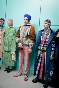 Backstage at Gucci RTW Fall 2018