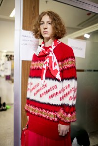 Backstage at MSGM RTW Fall 2018
