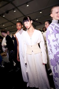 Backstage at Jil Sander RTW Fall 2018
