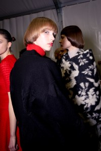 Backstage at Jil Sander RTW Fall 2018