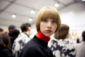 Backstage at Jil Sander RTW Fall 2018