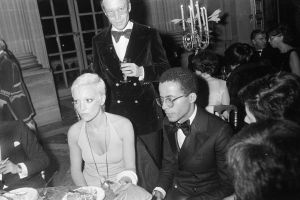 Stephen Burrows attends the fashion show to benefit the restoration of the Chateau of Versailles, five American designers matching talents with five French couturiers at the Versailles Palace on November 28, 1973 in Versailles, France...Article title: 'One night and pouf! It's gone!Battle of Versailles, Versailles