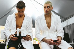 Backstage at Tom Ford Men's Fall 2018