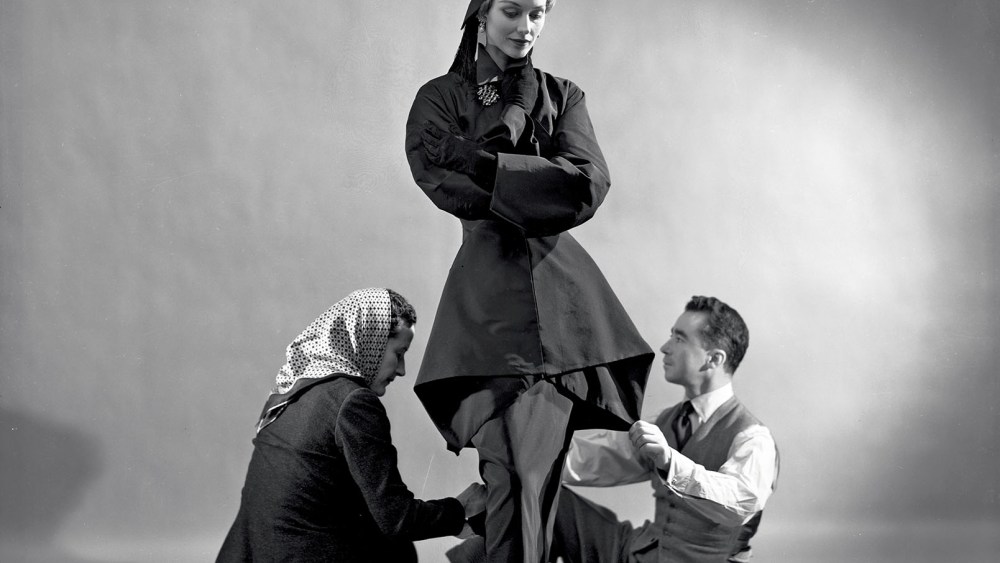 Charles James designing.