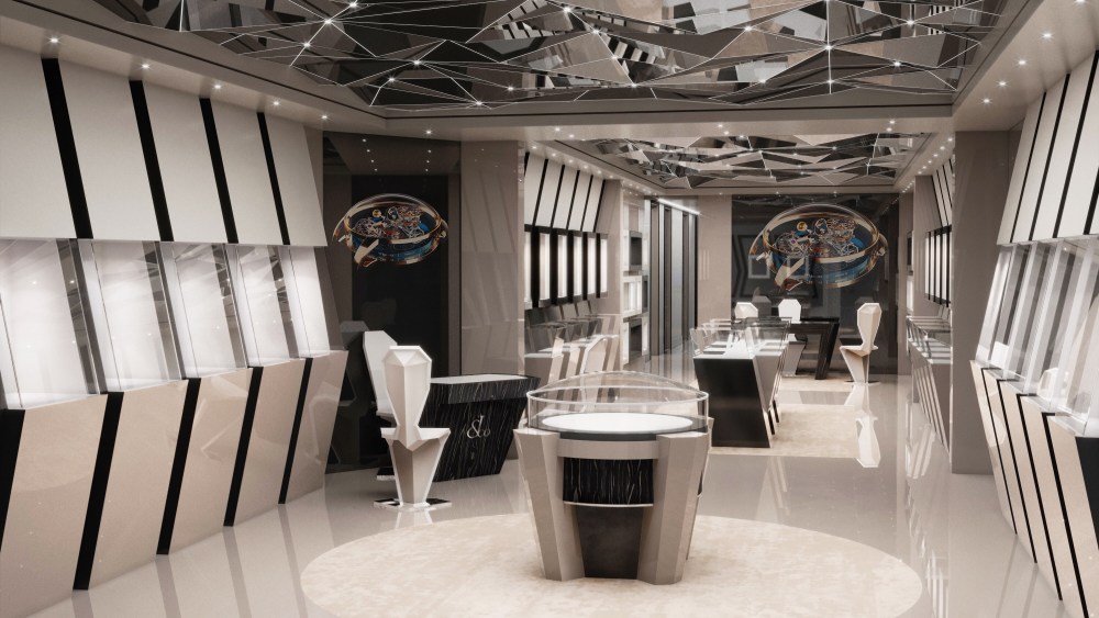 Rendering of Jacob & Co. boutique
