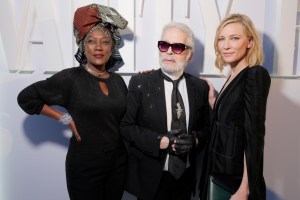 Khadja Nin, Karl Lagerfeld and Cate Blanchett