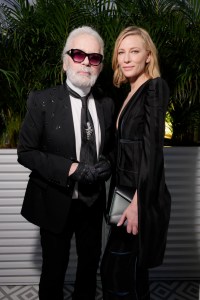Cate Blanchett and Karl Lagerfeld