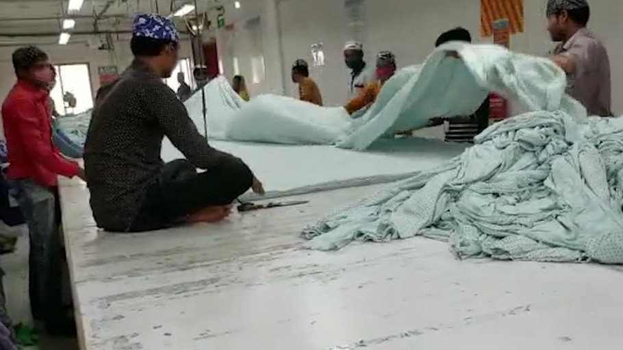 workers in a textile factory in Pakistan