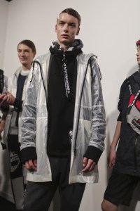 Backstage at Christopher Raeburn Men's Spring 2019
