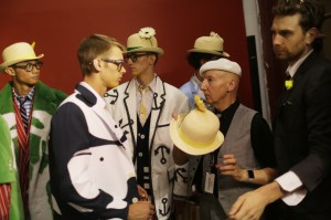 Backstage at Thom Browne Men's Spring 2019