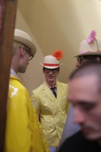 Backstage at Thom Browne Men's Spring 2019