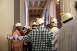 Backstage at Thom Browne Men's Spring 2019