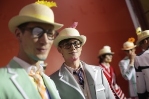 Backstage at Thom Browne Men's Spring 2019