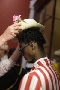 Backstage at Thom Browne Men's Spring 2019