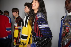 Backstage at Balmain Spring 2019