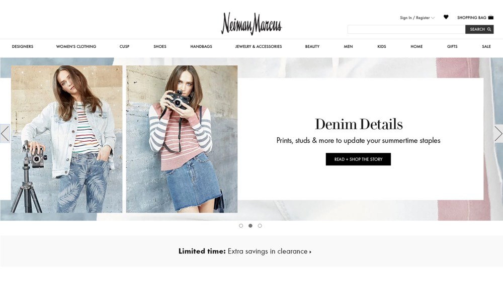 Neiman Marcus' web site.