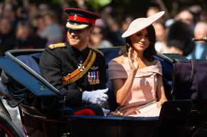 Prince Harry and Meghan Duchess of Sussex at the Trooping the Color Ceremony