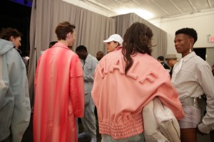 Backstage at Feng Chen Wang Men’s Spring 2019