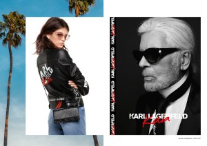 The ad campaign for the Karl Lagerfeld x Kaia Gerber capsule.