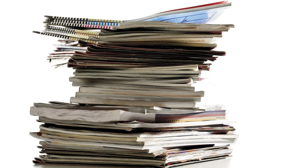 Stack of magazines