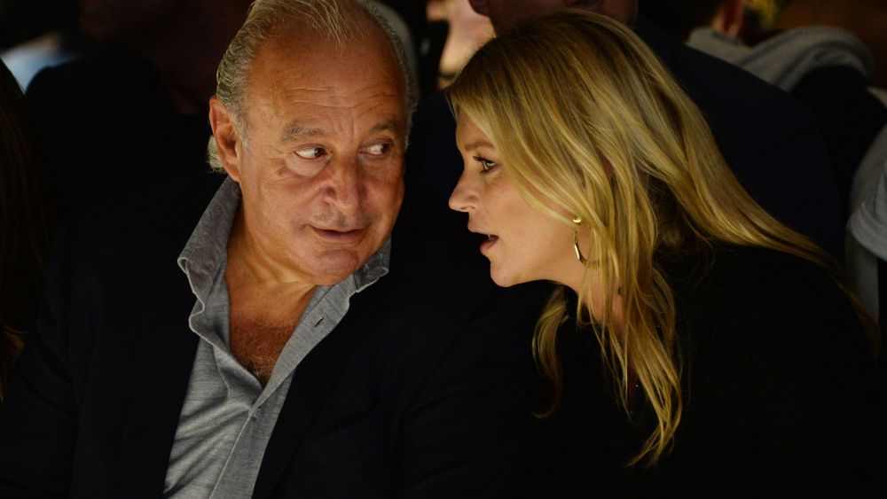 Sir Philip Green and Kate MossTop Shop show, Front Row, Spring Summer 2018, London Fashion Week, London, UK - 17 Sep 2017