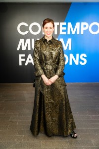 Curator Laura Camerlengo attends Contemporary Muslim Fashions Donor Opening at the de Young