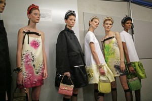Backstage at Prada RTW Spring 2019