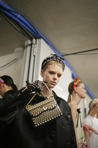 Backstage at Prada RTW Spring 2019